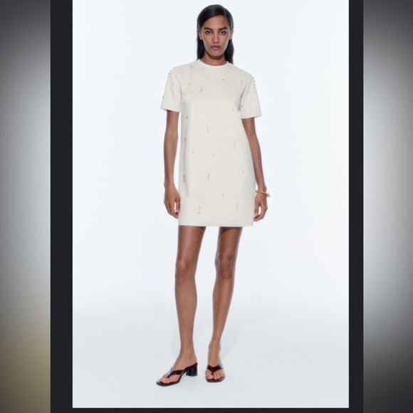 Zara Dresses & Skirts - Zara faux suede jewel dress
